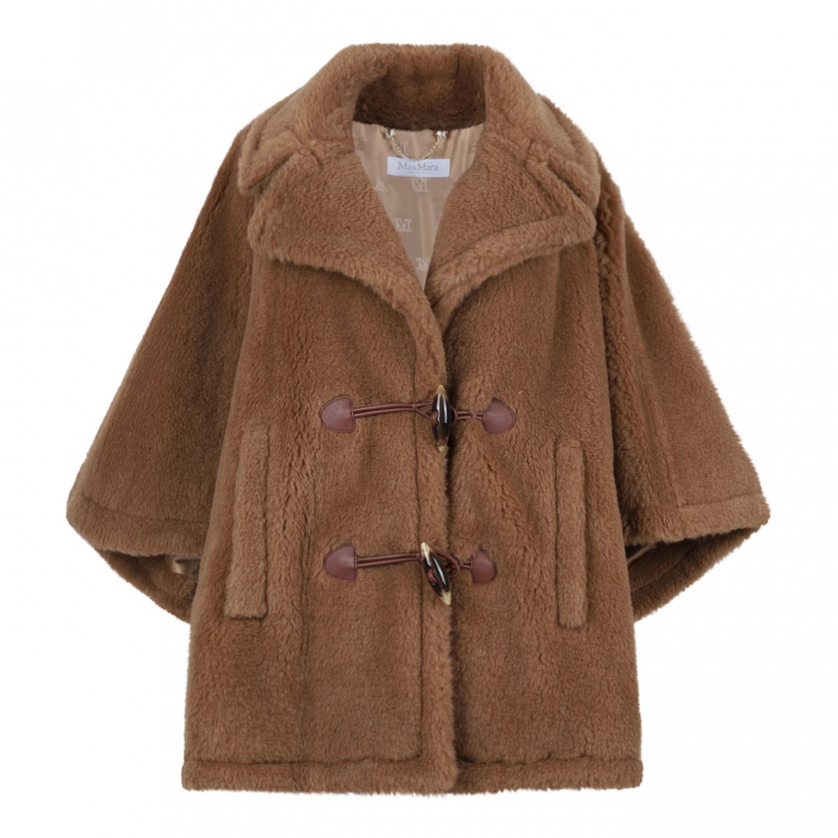 Camel Brown Teddy Fabric Cape