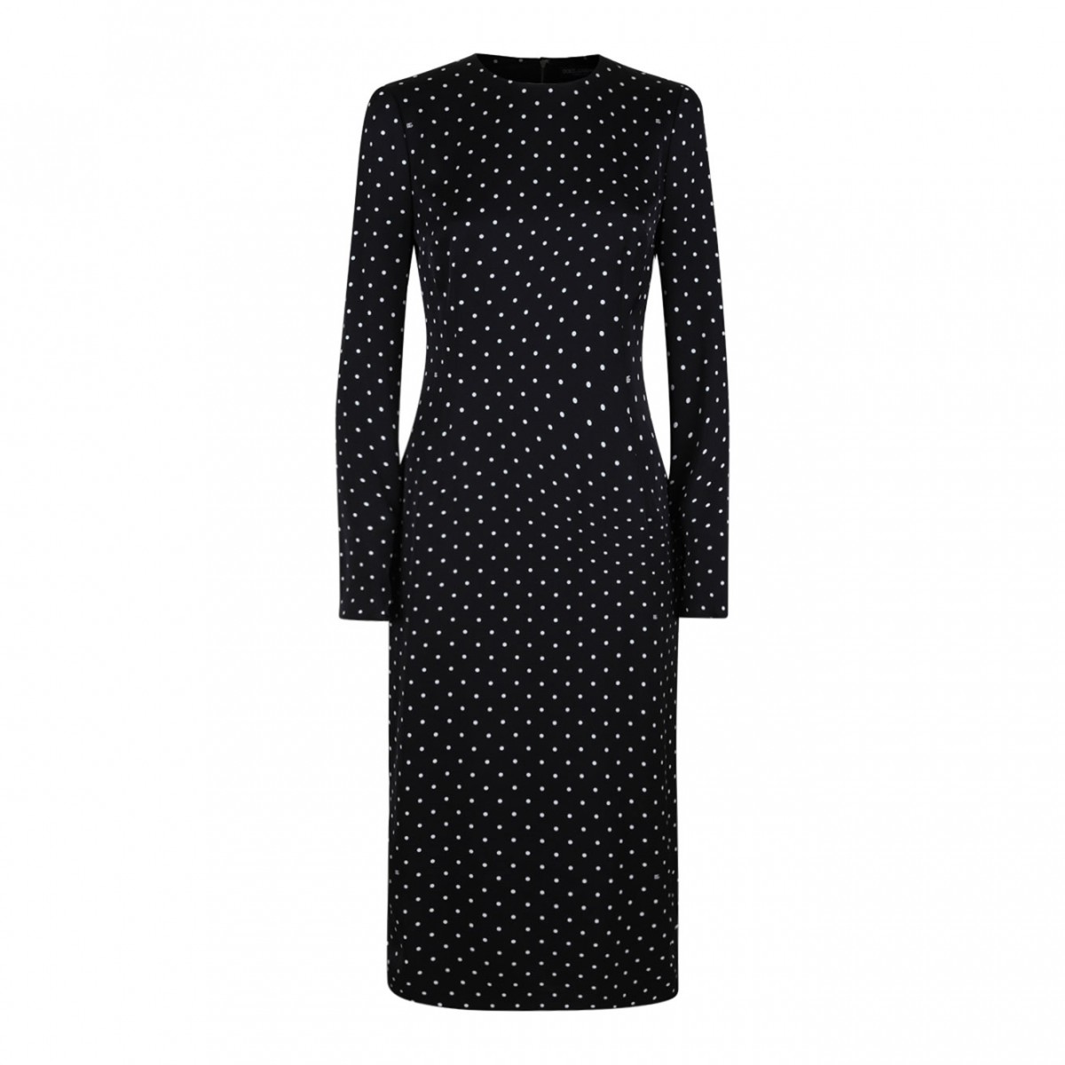 Black Polka Dot Midi Dress