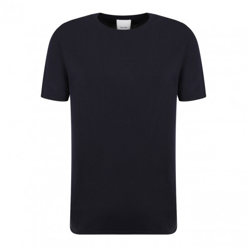 Navy Blue Knitted T-Shirt