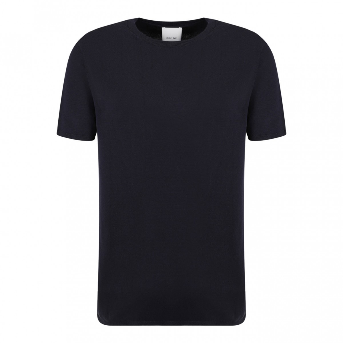 Navy Blue Knitted T-Shirt