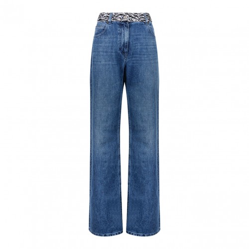 Knitted Panel Jeans