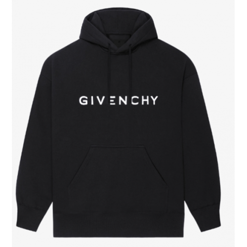 Black Logo Print Hoodie