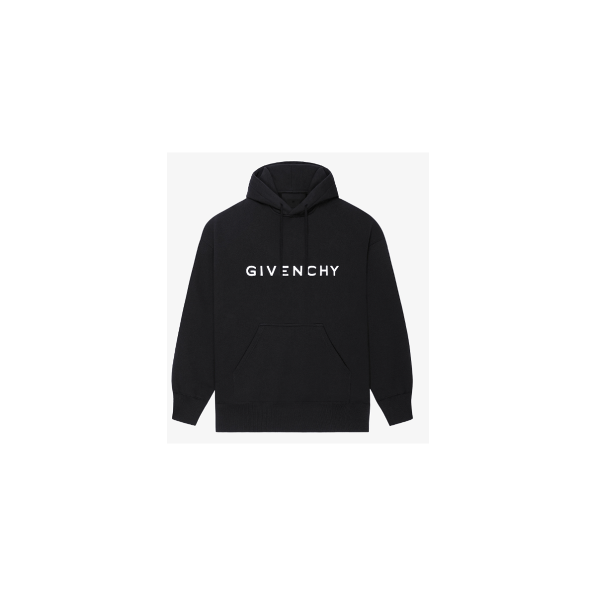 Black Logo Print Hoodie