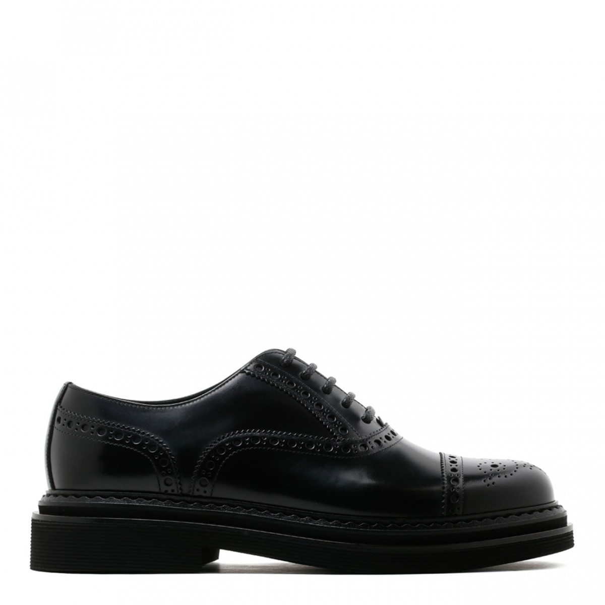 Black Francesina Derby Shoes