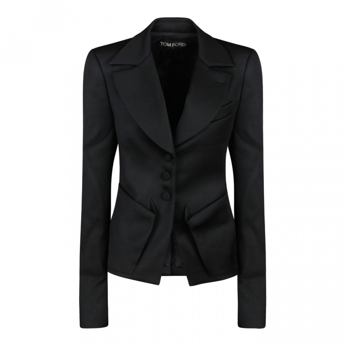 Tom Ford Black Virgin Wool Tailored Single Breasted Blazer