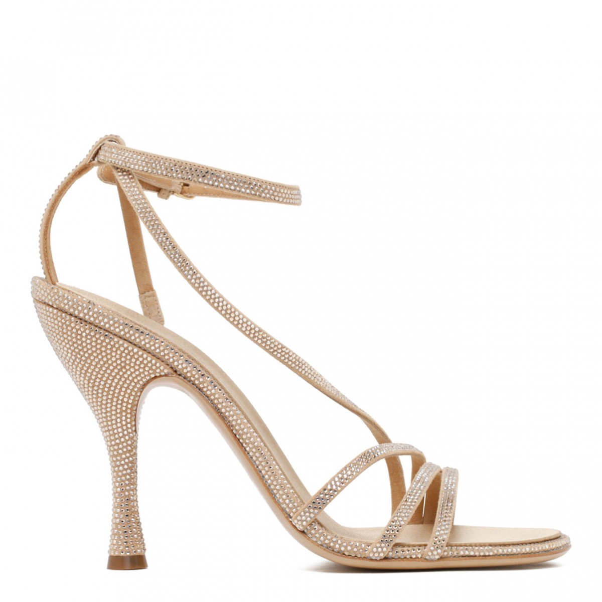 Ferragamo Micro Crystals Silver Sandals