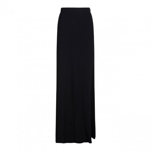 Black Flared Maxi Skirt