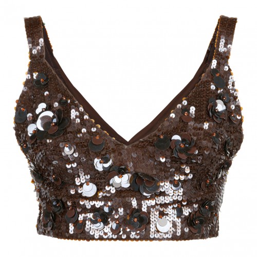 Brown Glow Crop Top