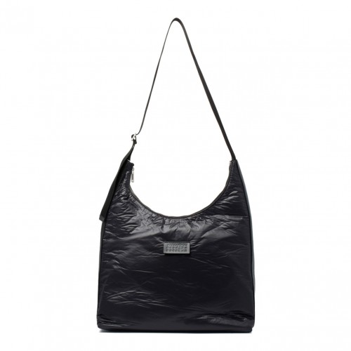 Black Crunched Shoulder Bag