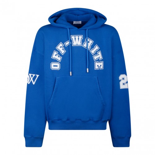 Blue Football Print Hoodie