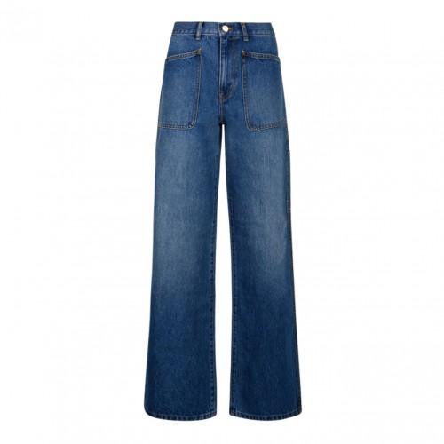 Blue Denim Cotton Jeans