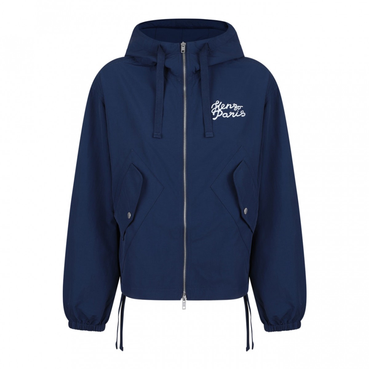 Dark Blue Jungle Heart Windbreaker