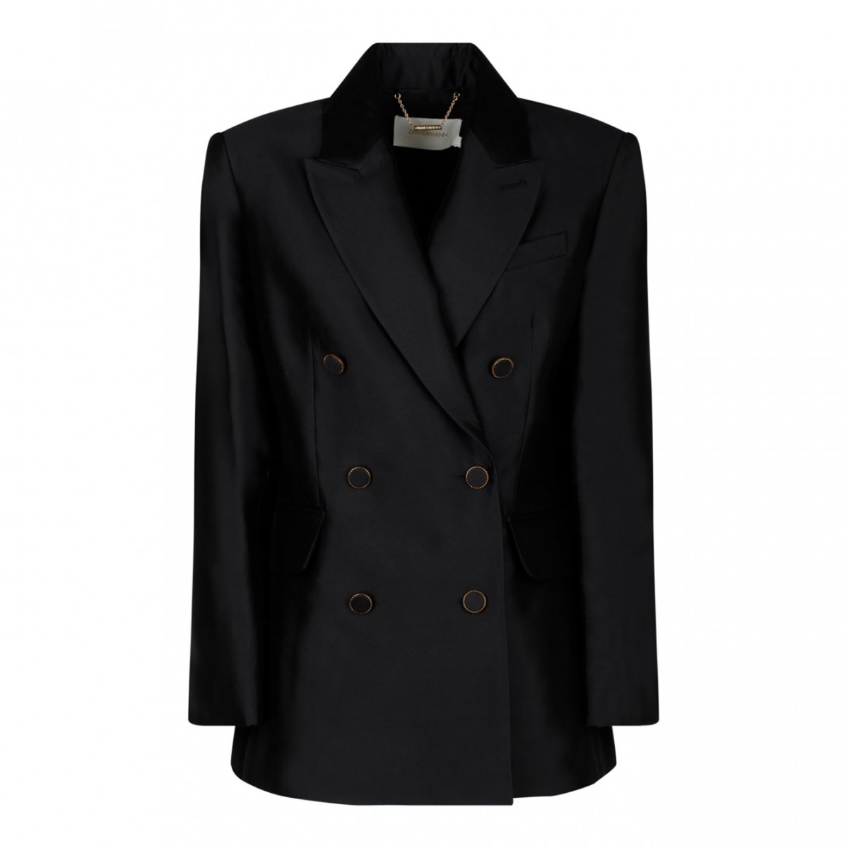 Black Luminosity Shawl Collar Blazer