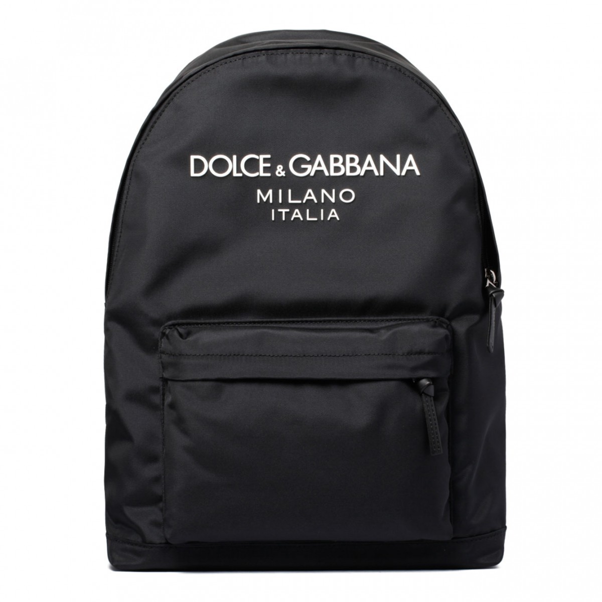 Black Logo Print Backpack