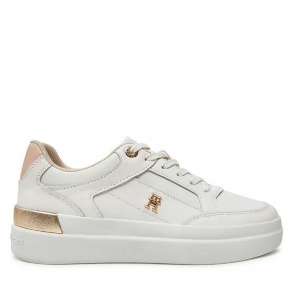 Ecru Lux Hardware Court Sneaker