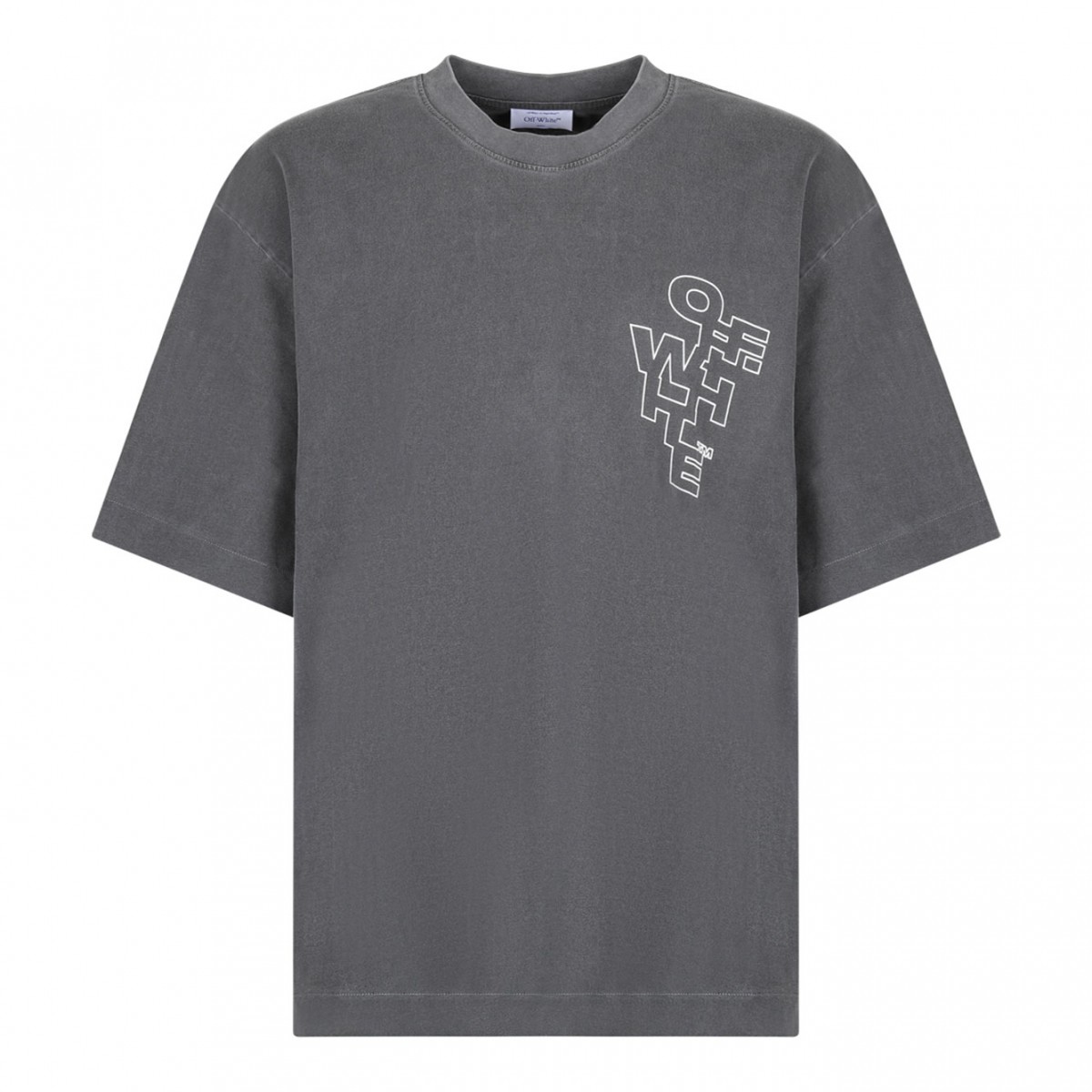 Medium Grey Arrows Motif T-Shirt