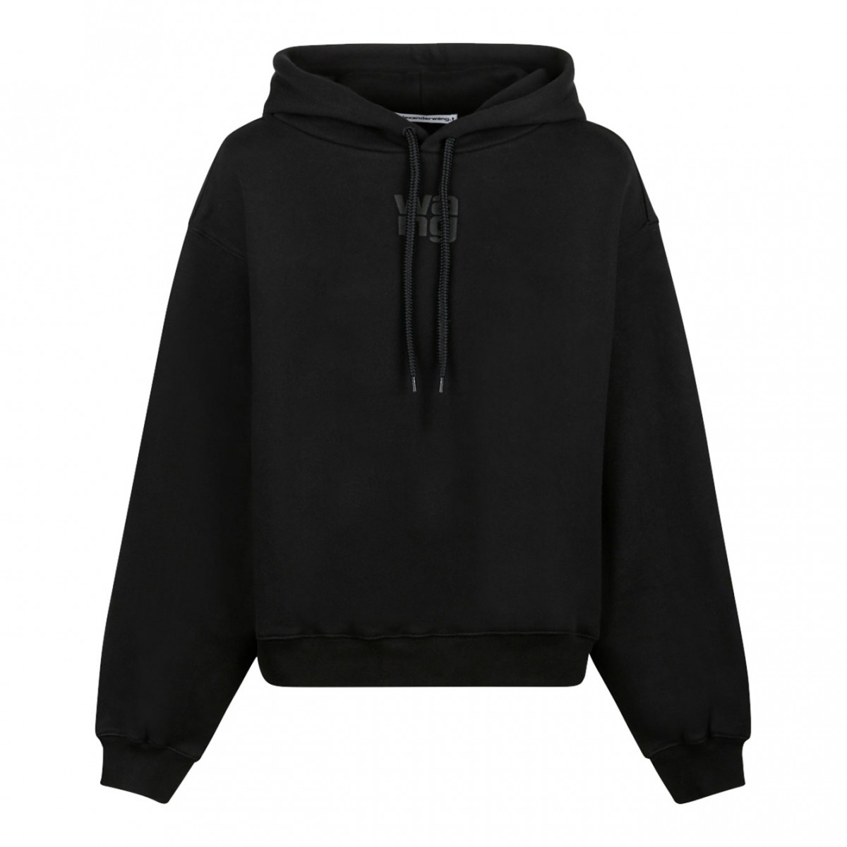 Black Logo Print Hoodie