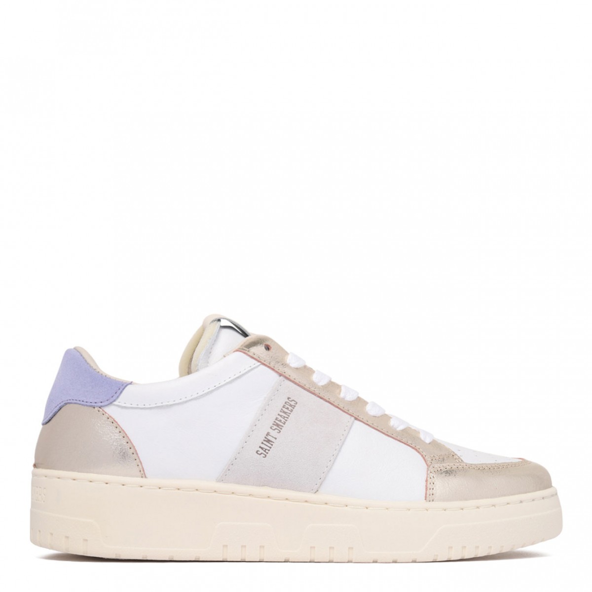 White, Platinum and Lilac Sail W Sneakers