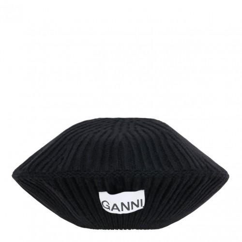 Ganni Black Beret