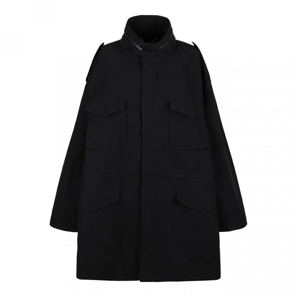 Black Hooded Coat