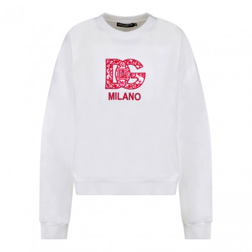 White Jersey Sweatshirt...