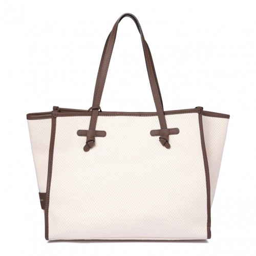 Cream and Brown Shopping Bag