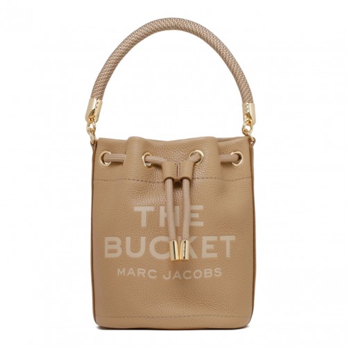 Camel Leather Bucket Bag