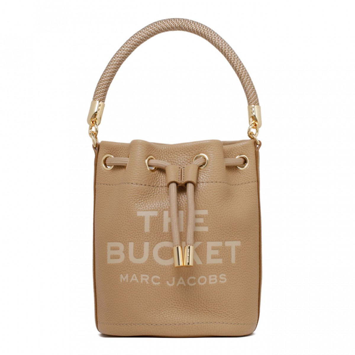 Camel Leather Bucket Bag