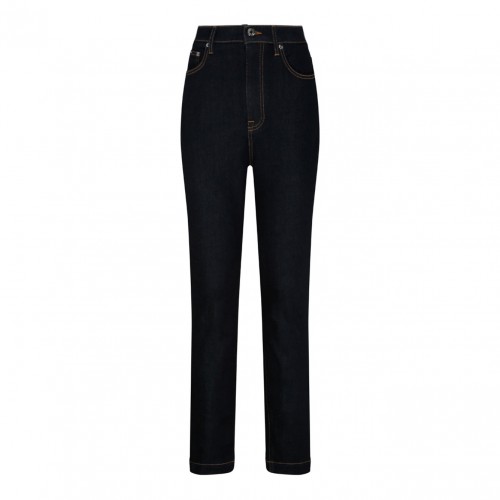 Dark Navy Cotton Skinny Jeans