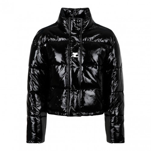 Black Vynil Puffer Jacket