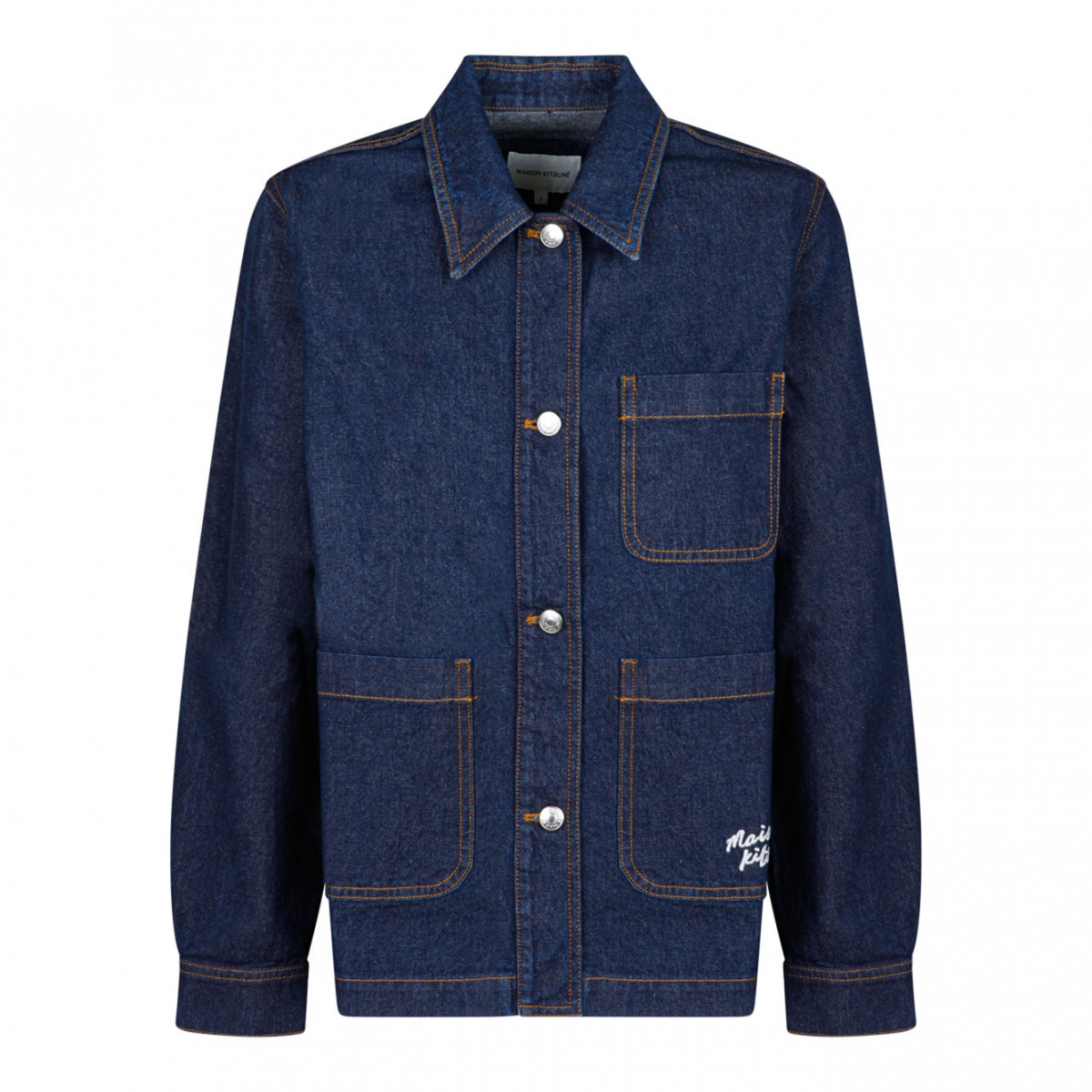 Maison Kitsun Indigo Workwear Denim Jacket