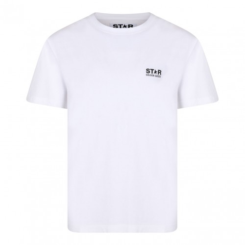 White Logo Print T-Shirt