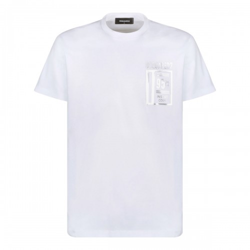 White Logo Print T-Shirt