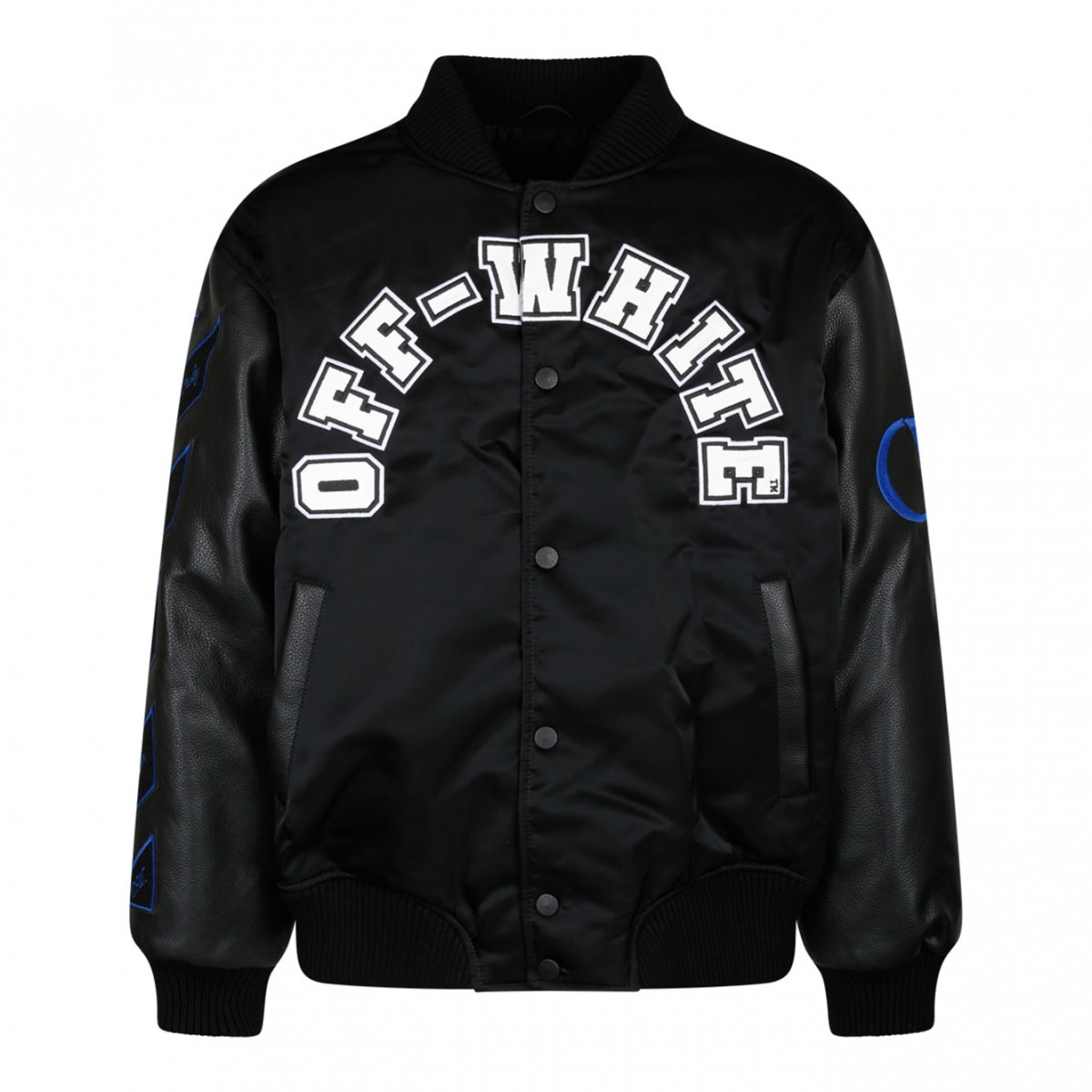 Black Baseball Over Varsity Jacket