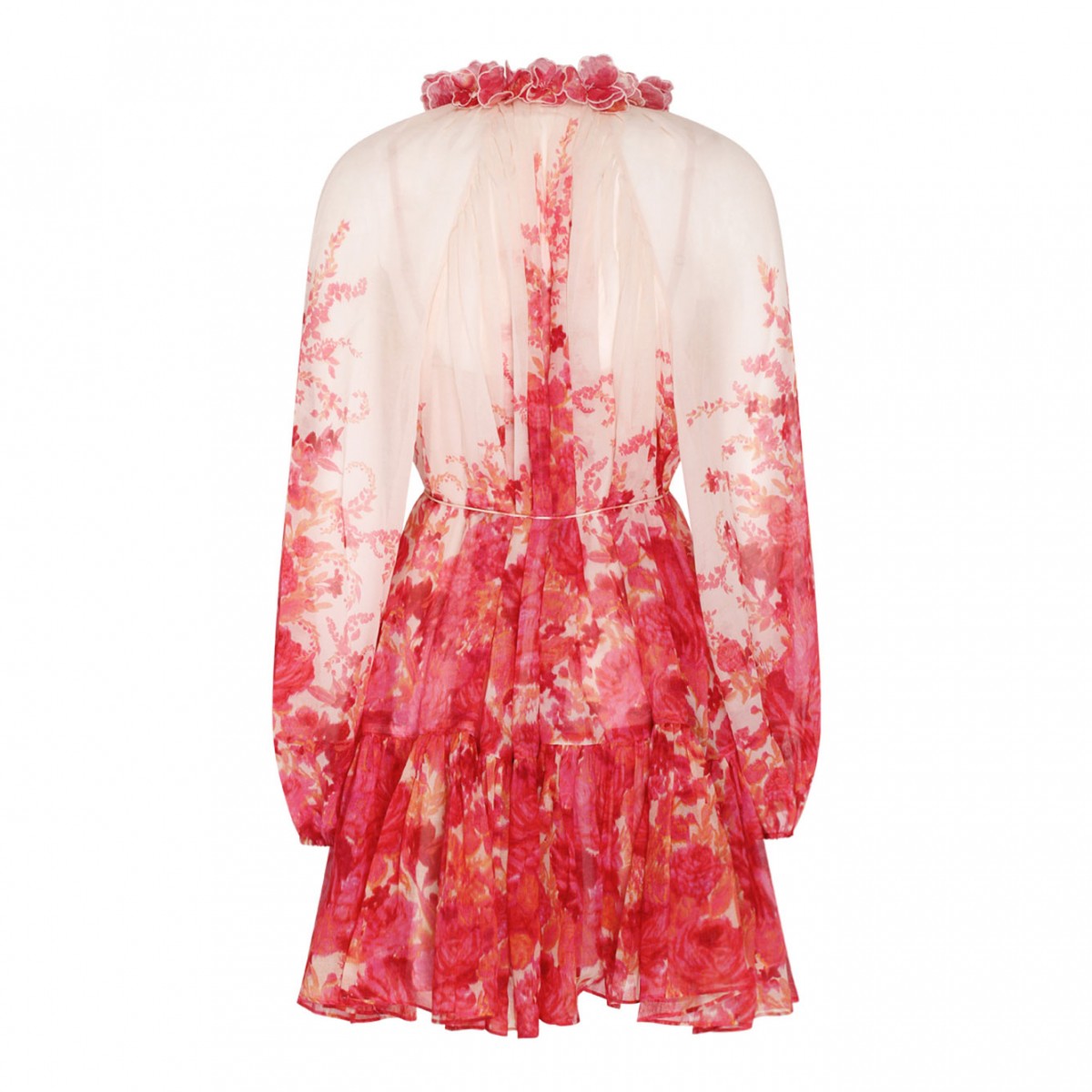 Zimmerman Hot Pink Cotton High Tide Lantern Mini Dress. | COLOGNESE 1882