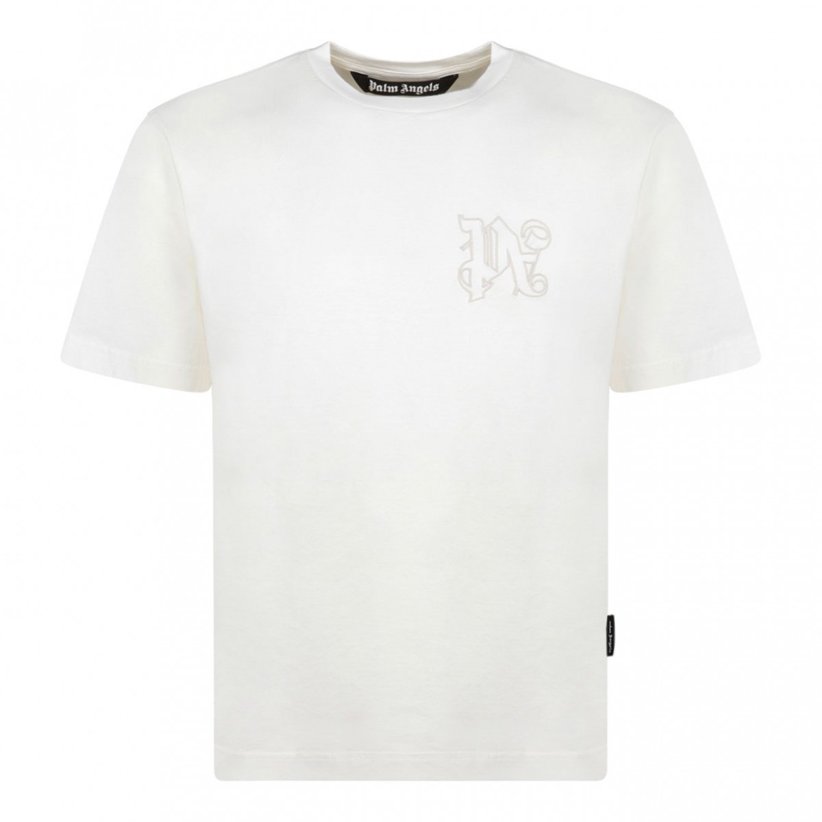 Palm Angels Embroidered Logo White T-Shirt