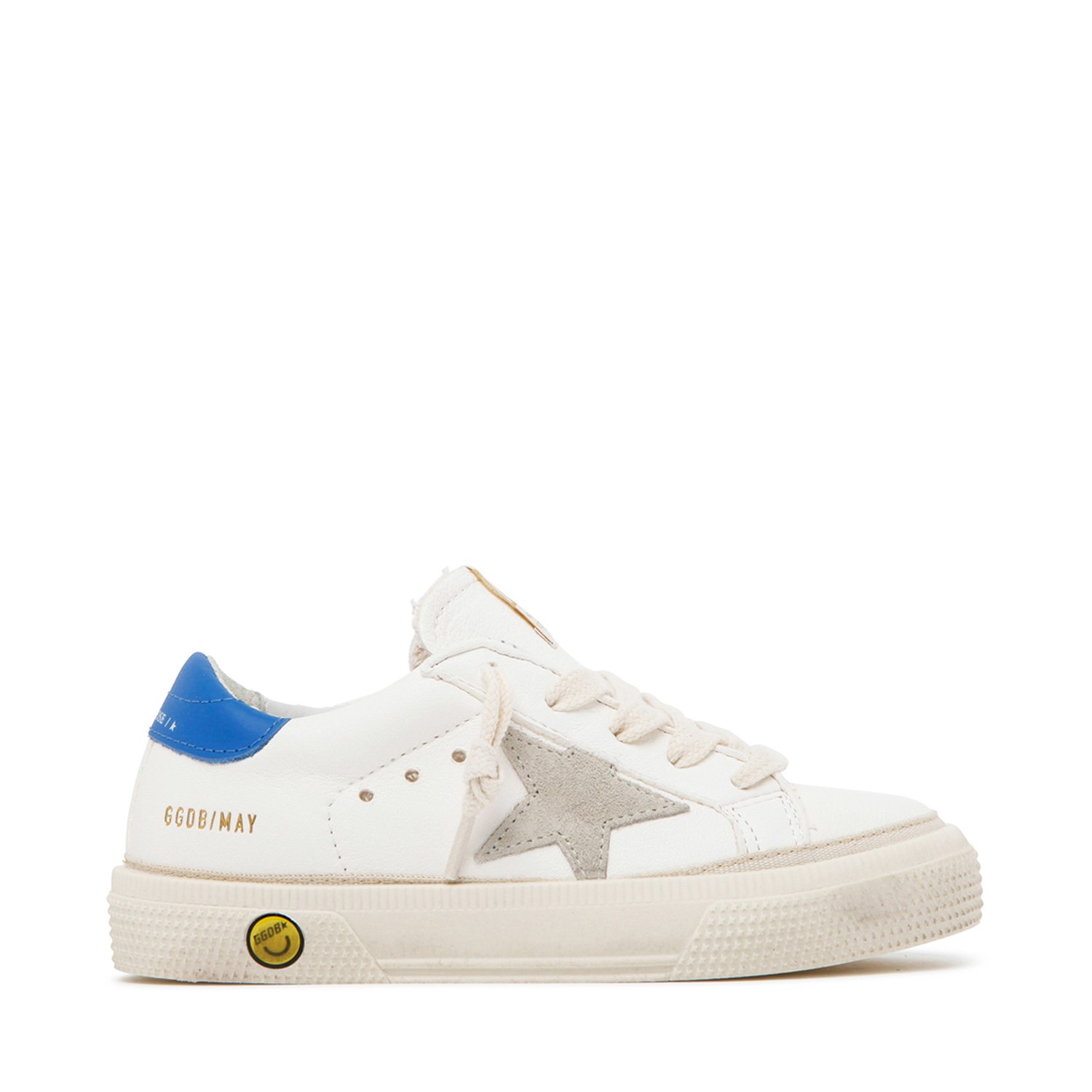 Golden Goose Kids Sky Blue, Ivory and Cream Calf Leather One Star Logo ...