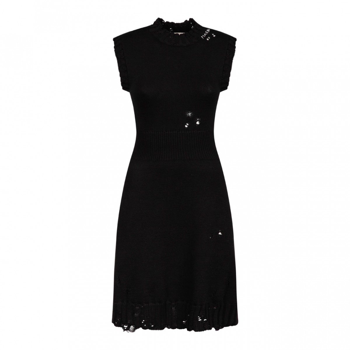 Marni Black Dishevelled Knitted Dress