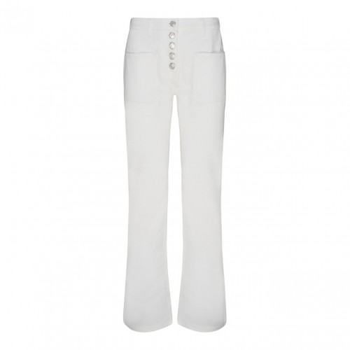 White Denim Bootcut Pants