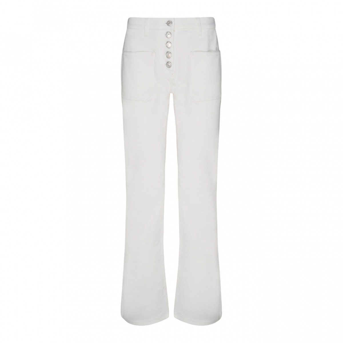 White Denim Bootcut Pants