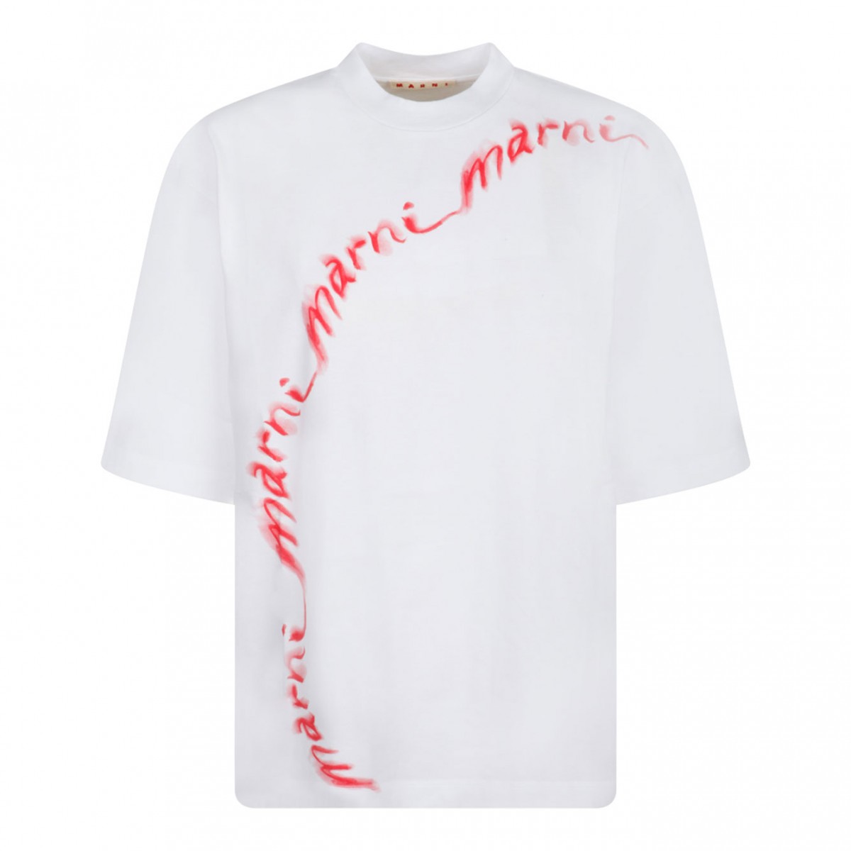 Marni White Wavy Logo T-Shirt