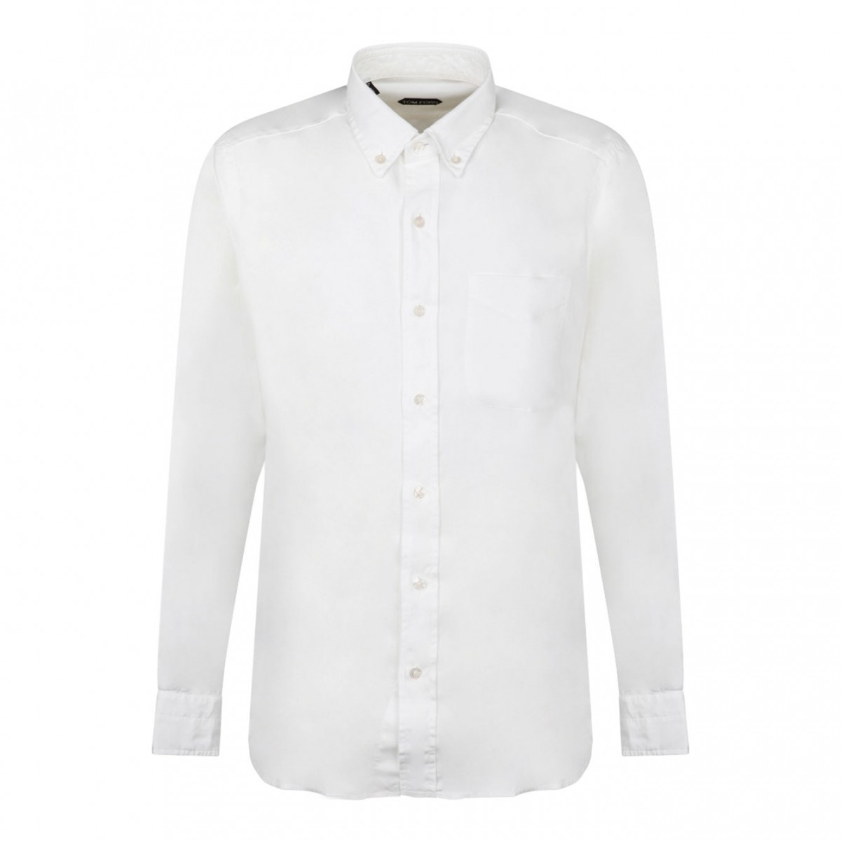 Long Sleeves White Lyocell Shirt