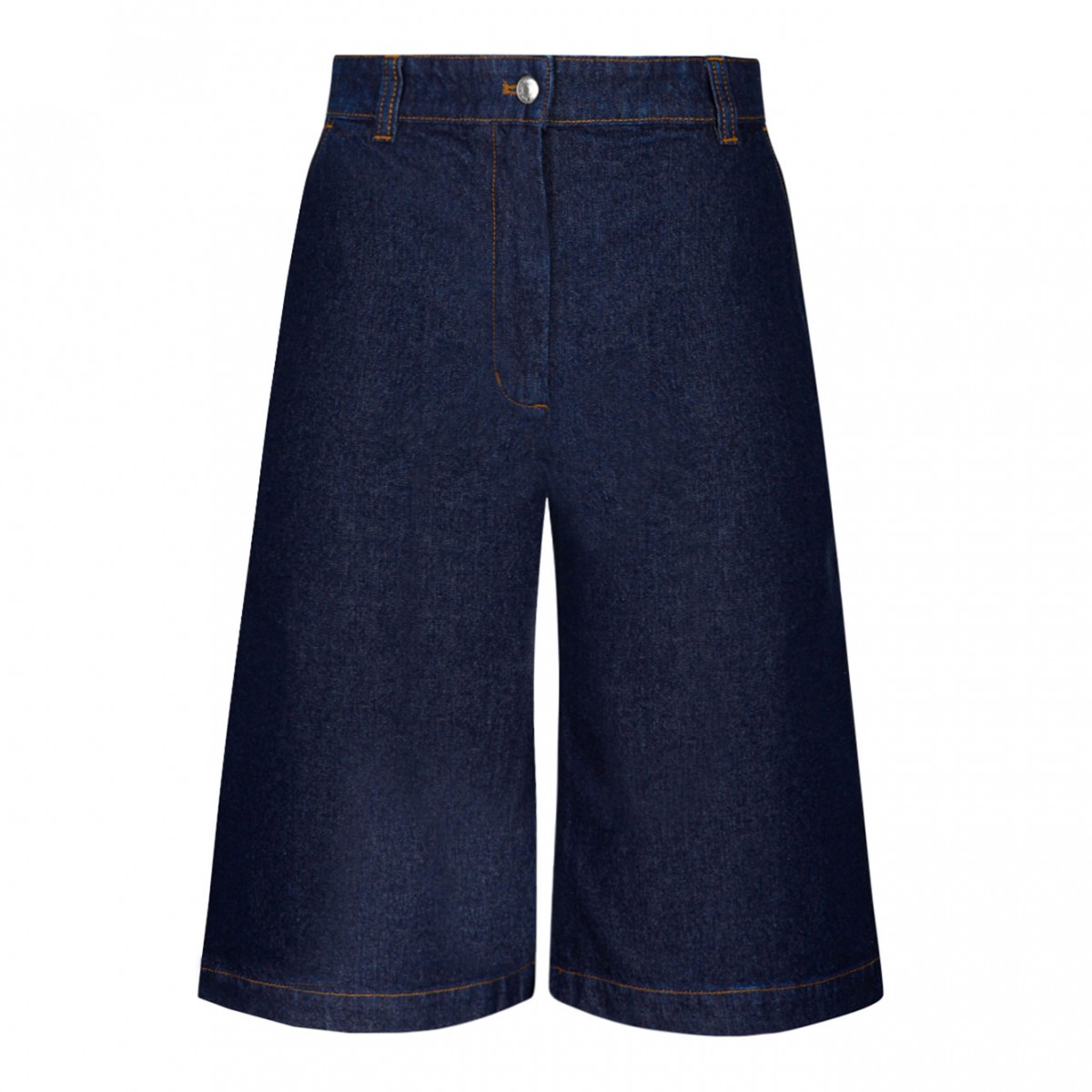 Maison Kitsun Indigo Workwear Denim Bermuda