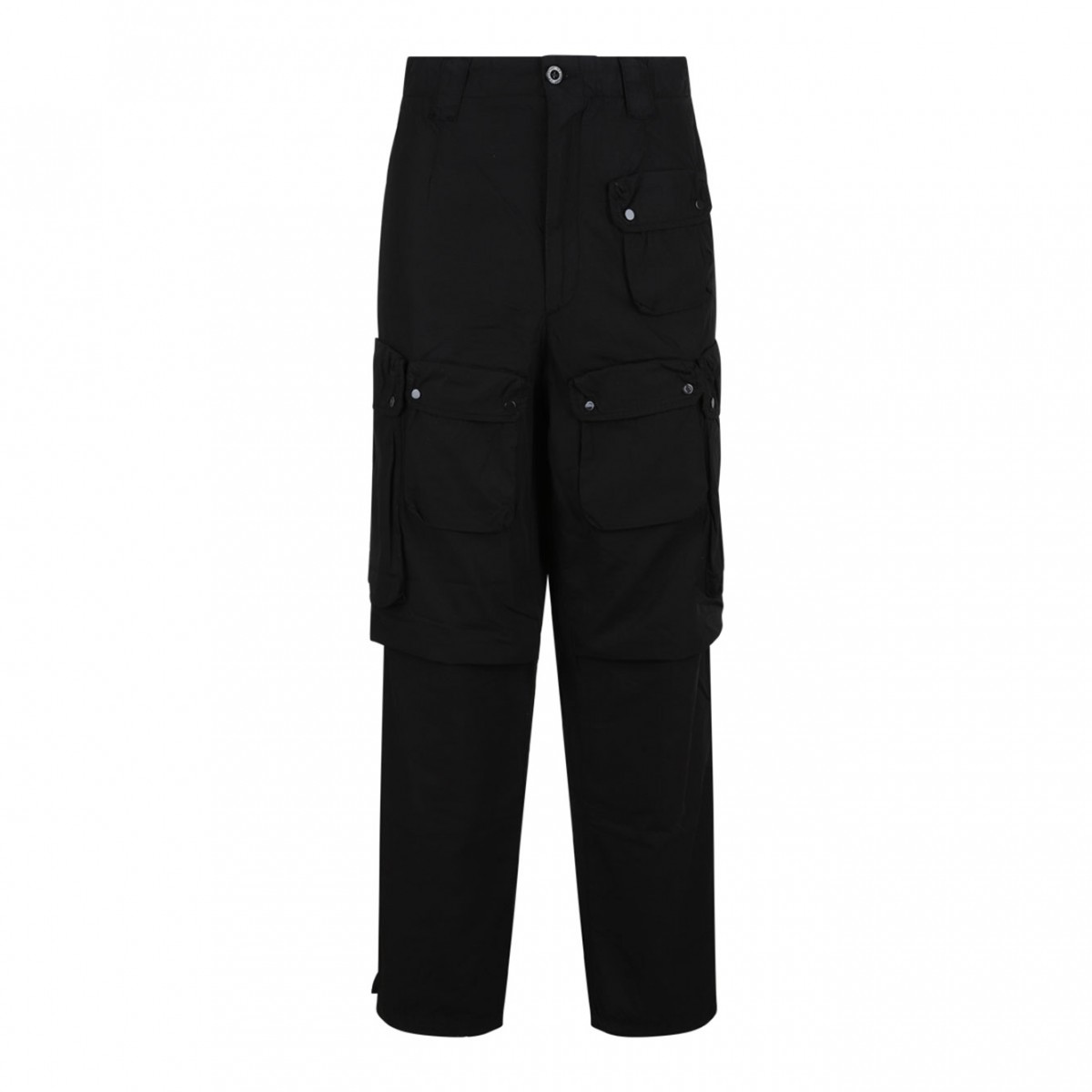 Black Rip-Stop Cargo Trousers