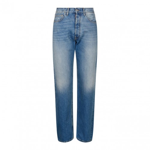 Blue Straight Leg Jeans