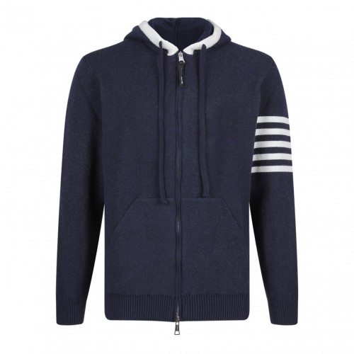 Navy Blue Hooded Sweater