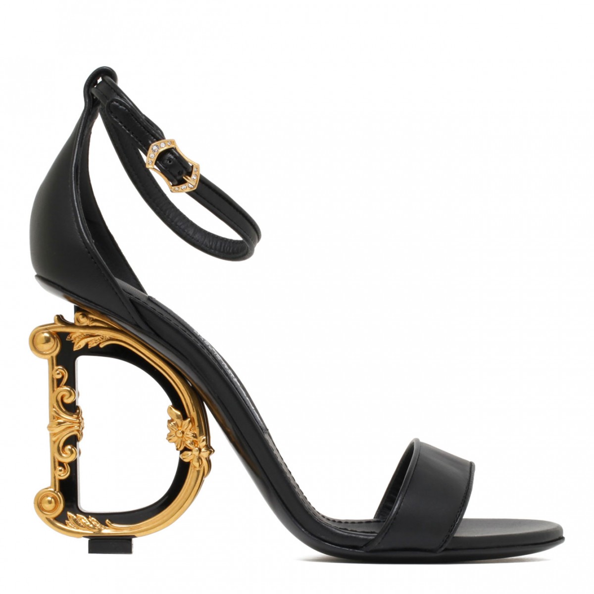 Dolce & Gabbana Black Leather Sandals