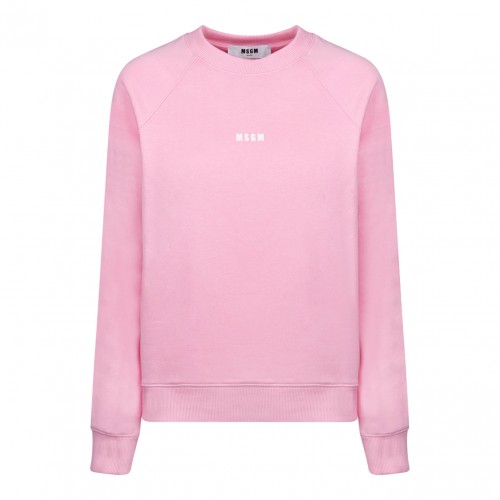 Pink Logo Print Sweatshirt