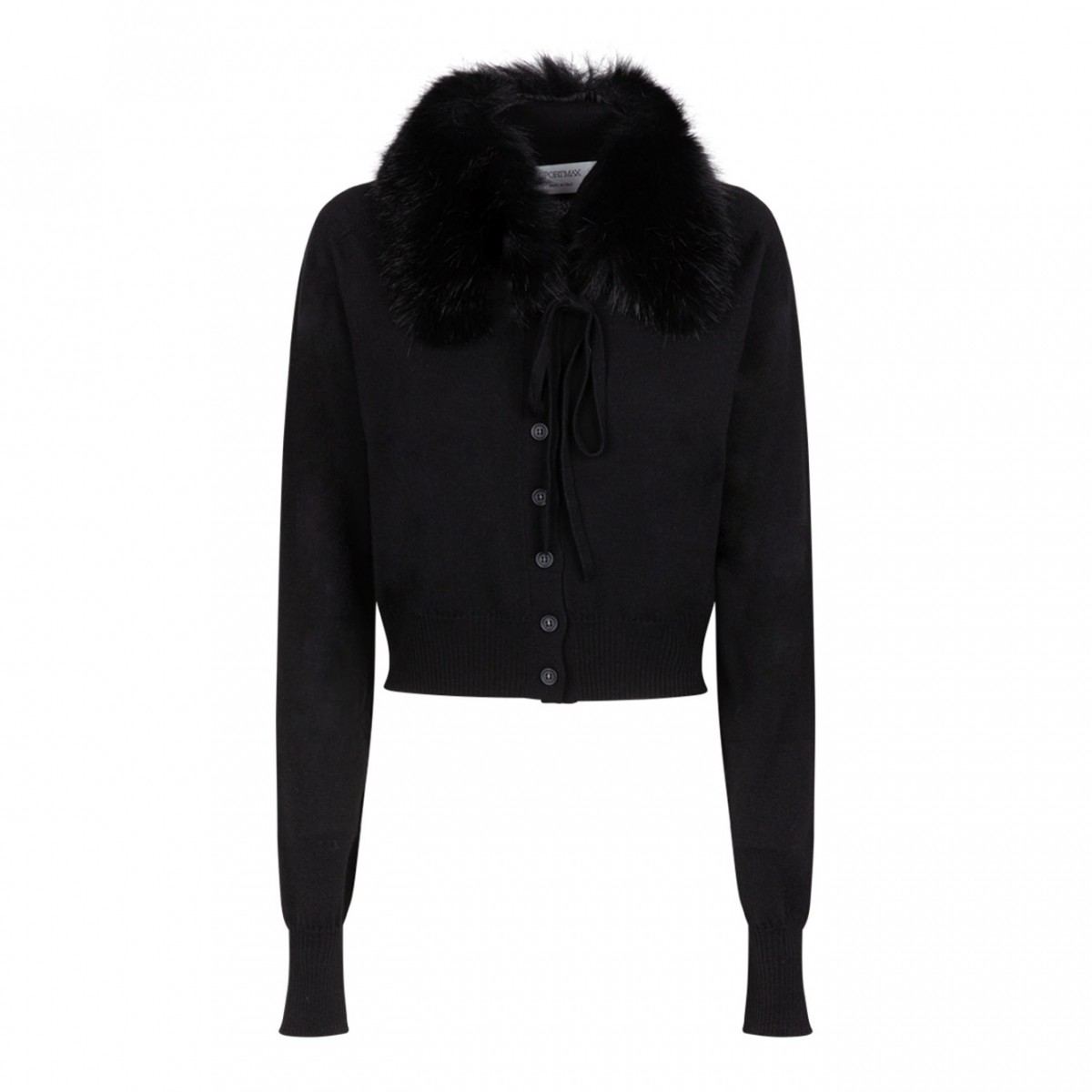 Black Detachable Collar Cardigan