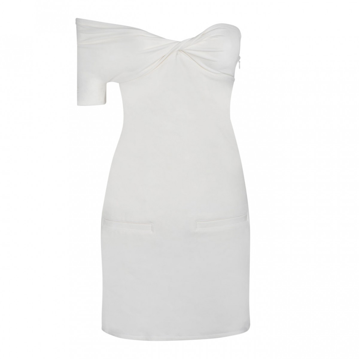 Courreges White Twist Heritage Crepe Dress